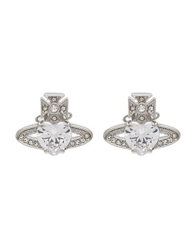 Vivienne Westwood Ariellaf Earrings Woman Brass In Silver