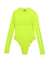 Not After Ten Woman Bodysuit Yellow Size M Polyamide, Elastane