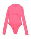 Not After Ten Woman Bodysuit Fuchsia Size M Polyamide, Elastane In Pink