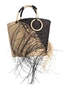 Sensi Studio Woman Handbag Black Size - Straw