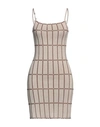 Jacquemus Woman Mini Dress Beige Size 8 Viscose, Polyamide, Elastane