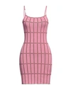 Jacquemus Woman Mini Dress Pink Size 2 Viscose, Polyamide, Elastane