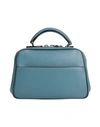 Valextra Woman Handbag Slate Blue Size - Calfskin