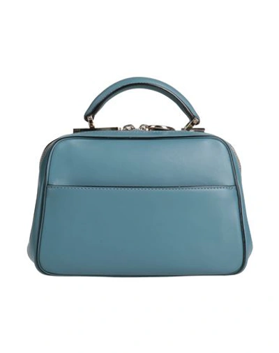 Valextra Woman Handbag Slate Blue Size - Calfskin