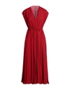 Valentino Garavani Woman Midi Dress Red Size 12 Silk In Red