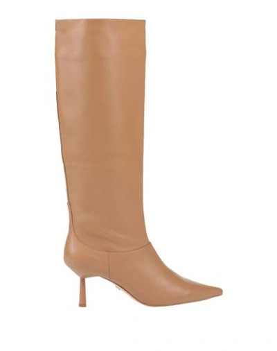 Lola Cruz Woman Knee Boots Camel Size 11 Soft Leather In Beige