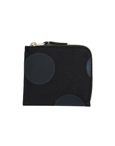 Comme Des Garçons Man Coin Purse Black Size - Cotton, Polyurethane, Bovine Leather