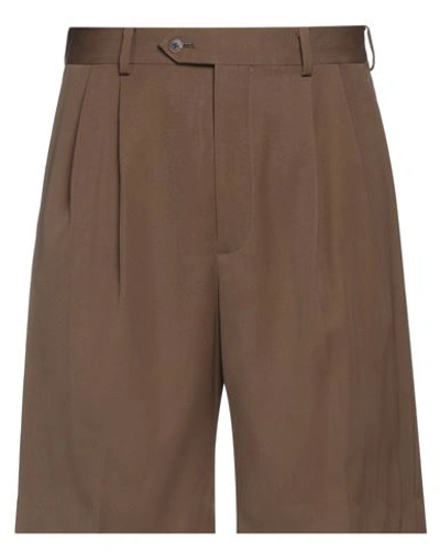 Auralee Man Shorts & Bermuda Shorts Dark Brown Size 3 Wool