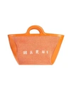 Marni Woman Handbag Orange Size - Cotton, Polyamide, Bovine Leather, Brass