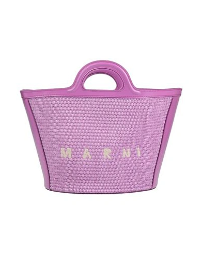 Marni Tropicalia Small Handbag In Purple