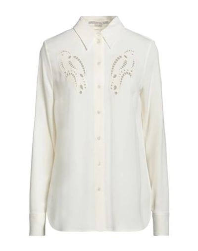 Stella Mccartney Woman Shirt White Size 6-8 Viscose, Elastane, Polyester