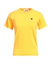 Comme Des Garçons Play Woman T-shirt Orange Size Xs Cotton