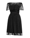 Blugirl Blumarine Woman Midi Dress Black Size 6 Polyamide