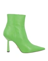 Lola Cruz Woman Ankle Boots Green Size 7 Soft Leather