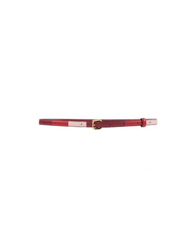 Wandler Woman Belt Burgundy Size 28 Calfskin In Red