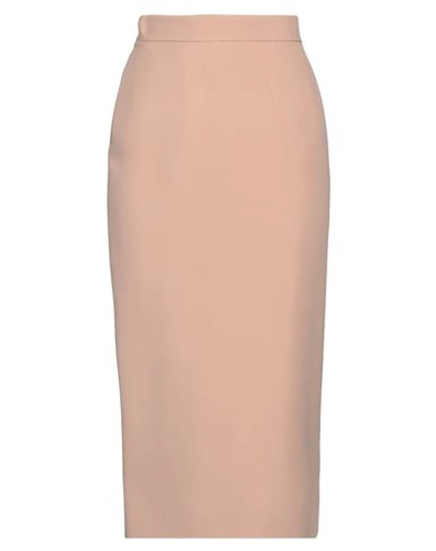 N°21 Woman Midi Skirt Blush Size 2 Acetate, Viscose In Pink