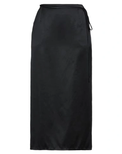 Magda Butrym Woman Midi Skirt Black Size 6 Silk, Wool