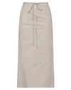Magda Butrym Woman Midi Skirt Dove Grey Size 4 Silk, Wool