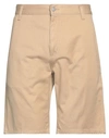 Carhartt Man Shorts & Bermuda Shorts Sand Size 33 Cotton In Beige