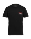 Dsquared2 Man T-shirt Black Size 3xl Cotton In Black