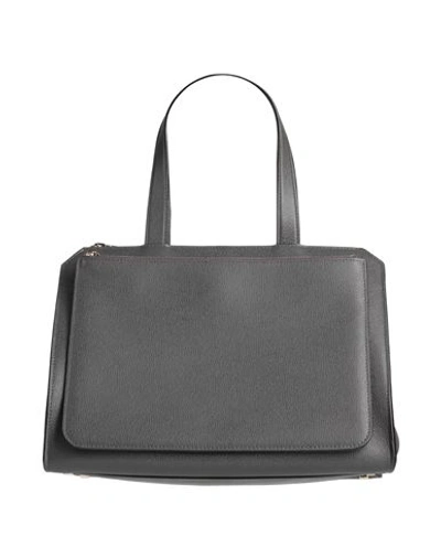 Valextra Woman Handbag Steel Grey Size - Calfskin