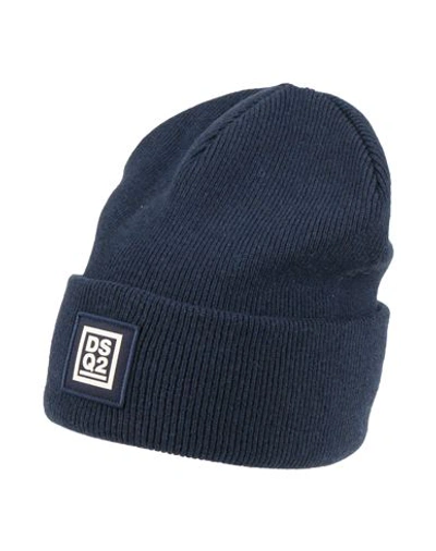 Dsquared2 Man Hat Navy Blue Size Onesize Wool