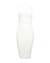 Andreädamo Andreādamo Woman Midi Dress Ivory Size Xs Viscose, Polyester, Polyamide, Elastane In White