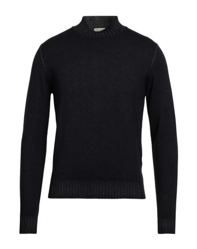 Filippo De Laurentiis Man Turtleneck Midnight Blue Size 36 Merino Wool
