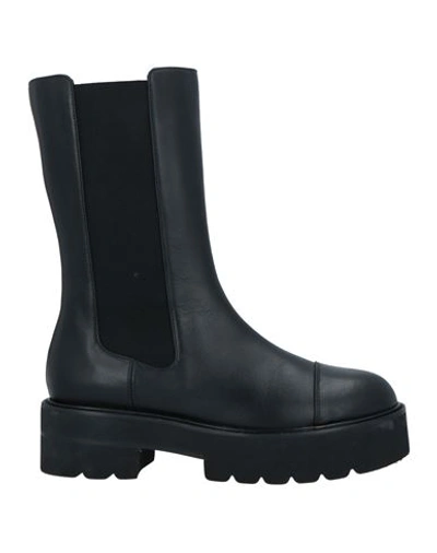 Stuart Weitzman Woman Ankle Boots Black Size 7.5 Soft Leather