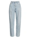 Agolde Womens Organic Cotton High Rise Wide Leg Jeans In Blue