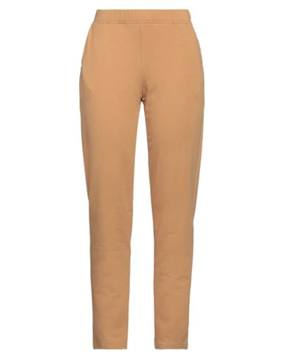 Caterina D. Woman Pants Camel Size M Cotton, Elastane In Beige