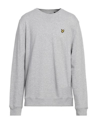 Lyle & Scott Man Sweatshirt Light Grey Size S Organic Cotton