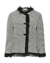 Bruno Manetti Woman Blazer Black Size 8 Cotton, Polyamide In Black