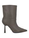 Lola Cruz Woman Ankle Boots Khaki Size 9 Soft Leather In Beige