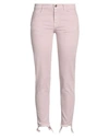 OTRA VEZ OTRA VEZ WOMAN JEANS PASTEL PINK SIZE 26 COTTON, ELASTANE