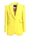 CRISTINAEFFE CRISTINAEFFE WOMAN BLAZER YELLOW SIZE 2 POLYESTER, ELASTANE