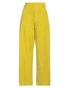 Federico Cina Woman Pants Ocher Size 14 Cotton In Yellow
