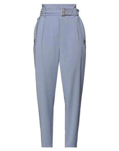 Elisabetta Franchi Woman Pants Pastel Blue Size 4 Viscose, Virgin Wool, Elastane