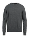Navigare Man Sweater Lead Size L Merino Wool, Acrylic In Grey