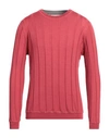 Brunello Cucinelli Man T-shirt Red Size 40 Virgin Wool, Cashmere