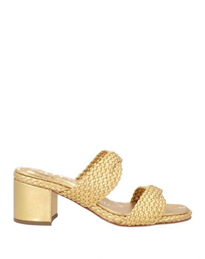 Vicenza ) Woman Sandals Gold Size 7 Soft Leather