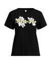 MOSCHINO MOSCHINO WOMAN T-SHIRT BLACK SIZE XL COTTON