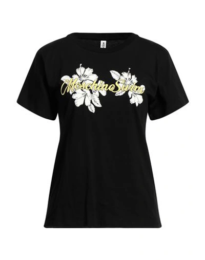 Moschino Woman T-shirt Black Size Xl Cotton In Black