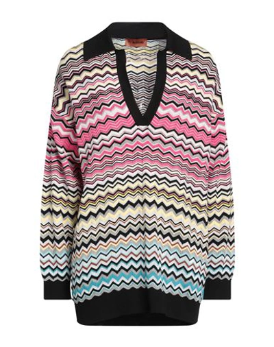 Missoni Woman Sweater Black Size M Cotton, Viscose, Polyamide