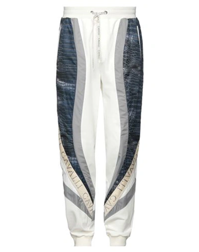 Roberto Cavalli Man Pants Cream Size L Cotton, Polyamide, Elastane In White