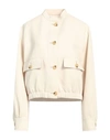 Eleventy Woman Blazer Beige Size 6 Triacetate, Polyester