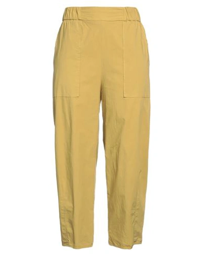 Alessia Santi Woman Pants Lime Green Size 10 Cotton, Elastane