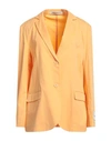 Hinnominate Woman Blazer Apricot Size S Cotton, Elastane In Orange