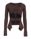 Andreädamo Andreādamo Woman Sweater Chocolate Brown Size S Viscose, Polyester, Polyamide, Elastane