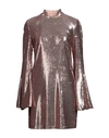 Aniye By Woman Mini Dress Rose Gold Size 10 Polyester, Polyamide